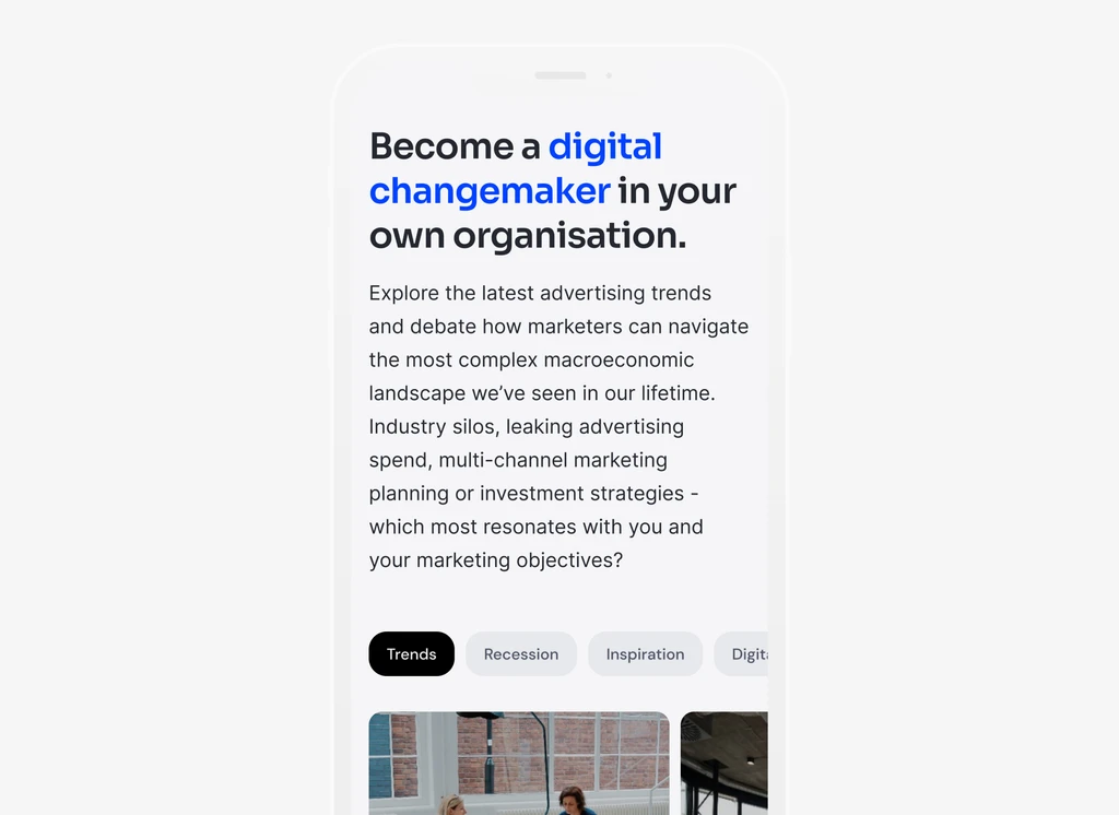 JCDecaux digital changemaker phone screenshot
