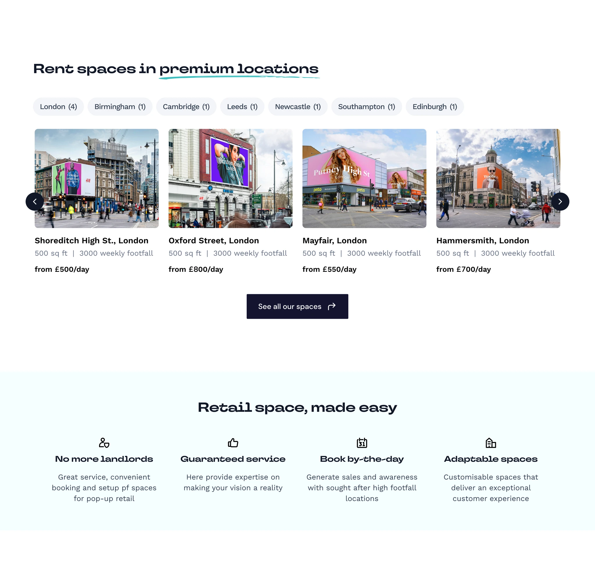 Sook website: rent spaces in premium locations and retail space made easy