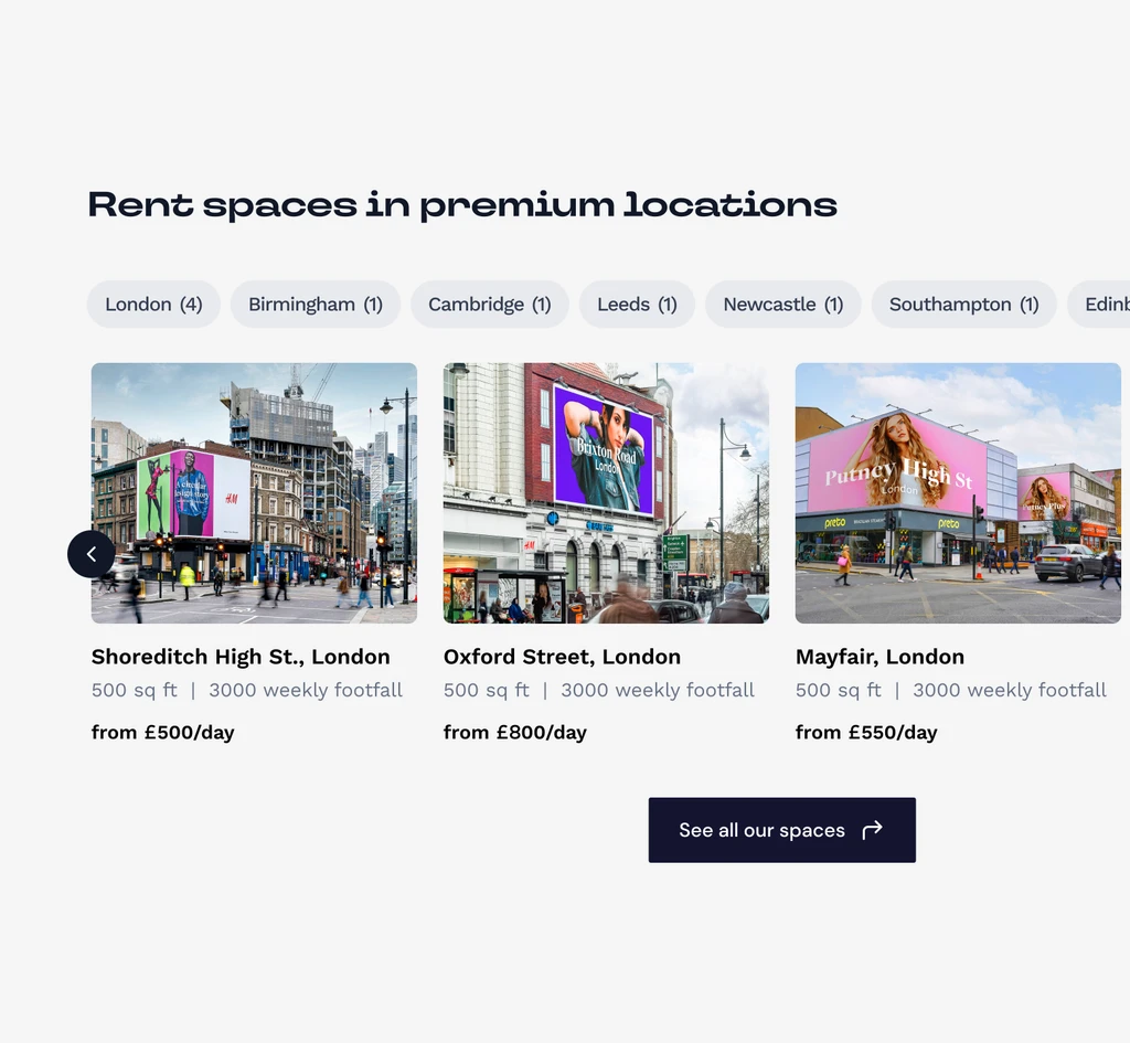 Sook spaces listing screenshot